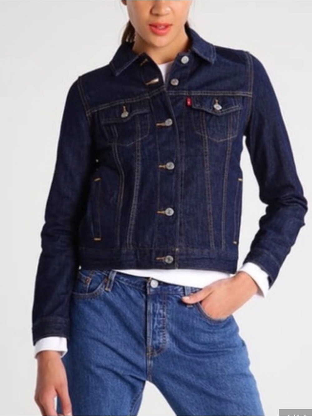 Levi's Dark Blue Denim Trucker Jacket  NWT
